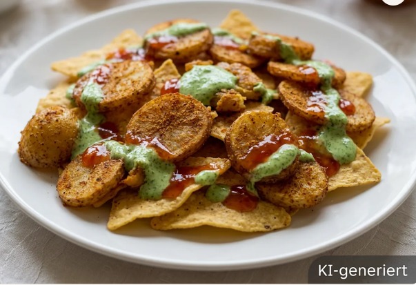 2a. Aloo Chaat Nachos – Taj Samarkand Restaurant Neuss